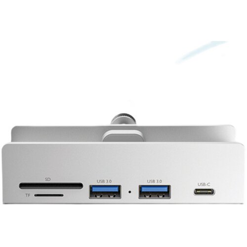 USB3.0铝合金扩充器桌上型电脑电脑集线器多功能卡扣式拓展坞5合1