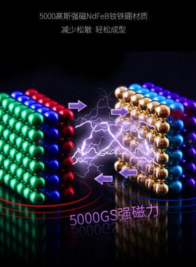 巴克球10mm吸铁石大号巴克数磁力球。彩虹色解压马克磁力珠巴克豆