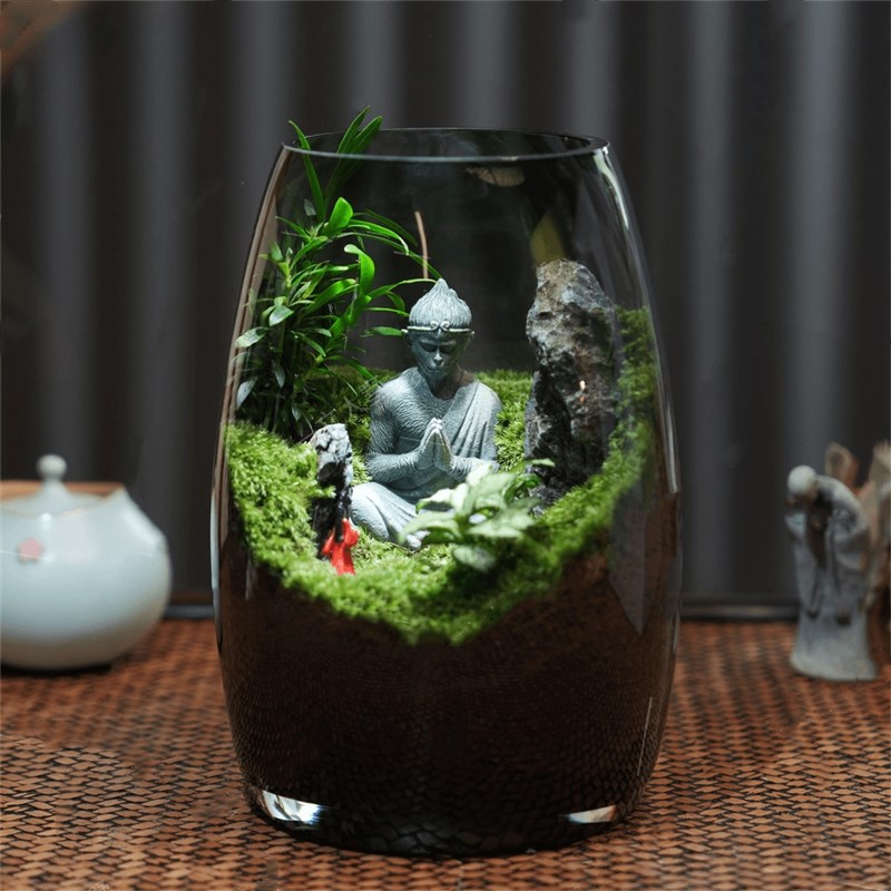 苔藓微景观生态瓶造景植物创意小摆件桌面绿植盆栽玻璃养鱼生态缸