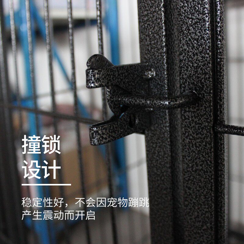 乐佳加粗全方管狗笼结实耐磨耐咬金毛哈士奇中大型犬室内铁笼厕所