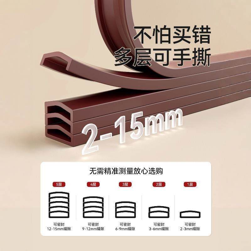 防盗门密封条进户门隔音条门贴防撞条木门框门窗门地门缝密封胶条
