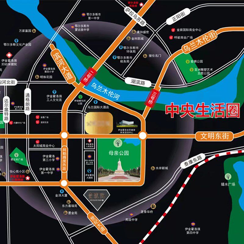 房地产楼盘区位图线路图地图定制设计手绘景区旅游规划交通图制作