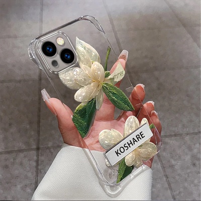 水晶花适用苹果16promax手机壳