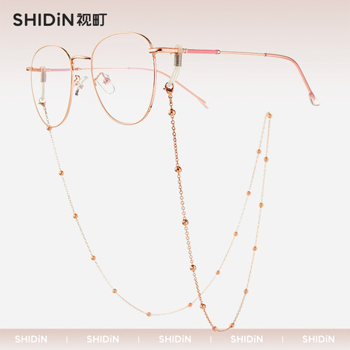 视町眼镜链挂脖不褪色钛钢材质