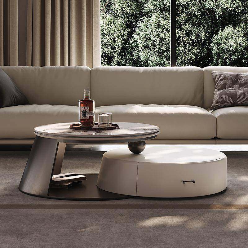 意式轻奢岩板茶几家用客厅大小圆形组合现代简约套几2024新款创意,鲜花速递/花卉仿真/绿植园艺,割草机/草坪机,淘宝优惠券,粉丝福利购,淘宝优惠卷