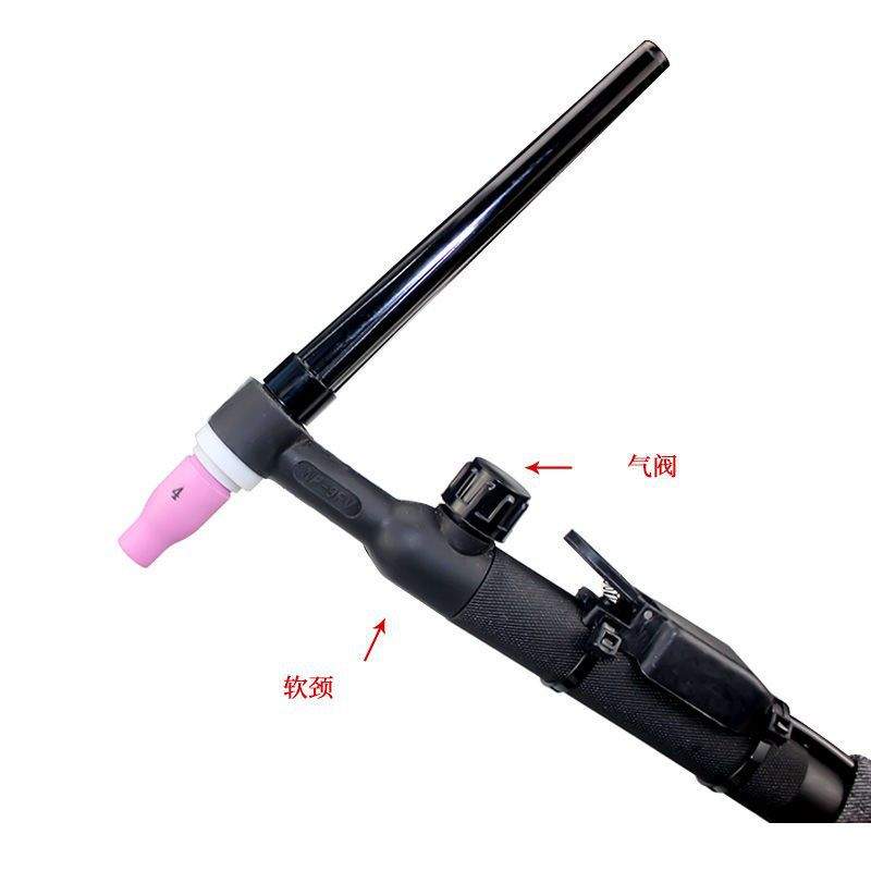 TIG焊接工具4M  WP9FV风冷氩柔性，带大螺母接头焊枪