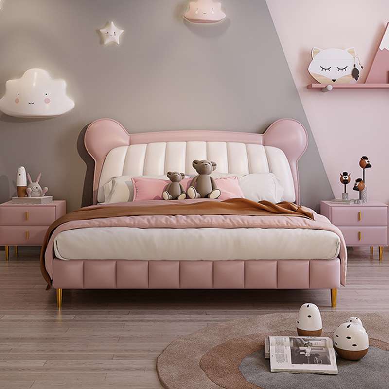 SYTH01儿童床女孩公主床单人床1.2简约现代粉色少女轻奢真皮1.5米