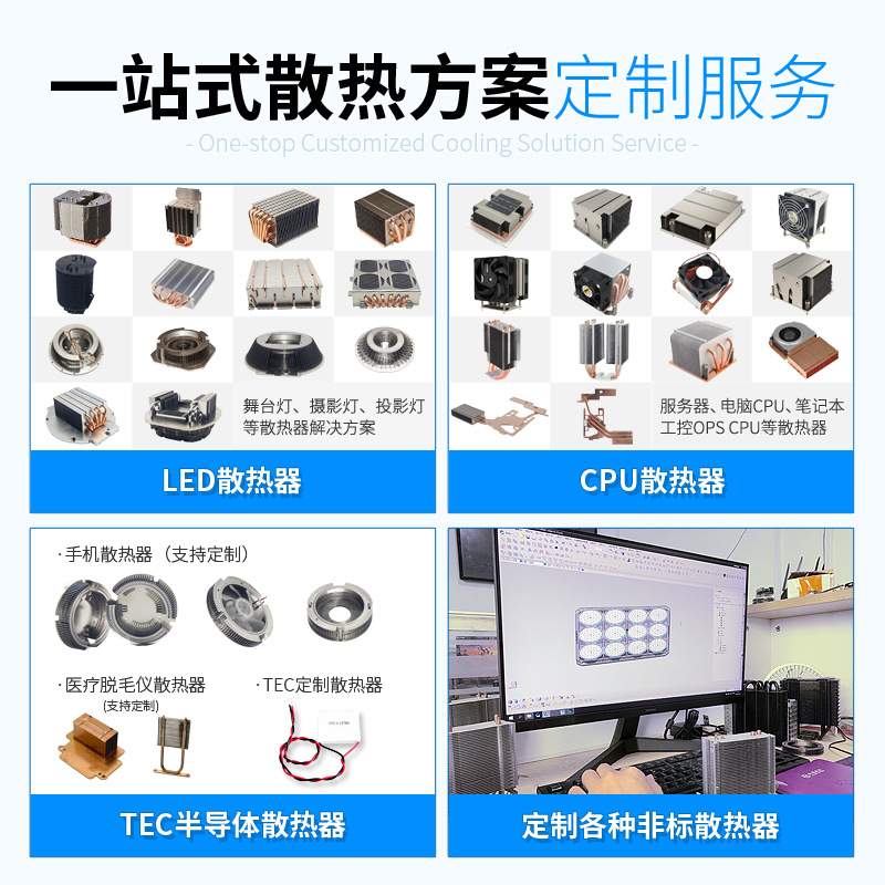 室外舞台灯散热器300W水纹灯鳍片热管散热片公模led模组光源