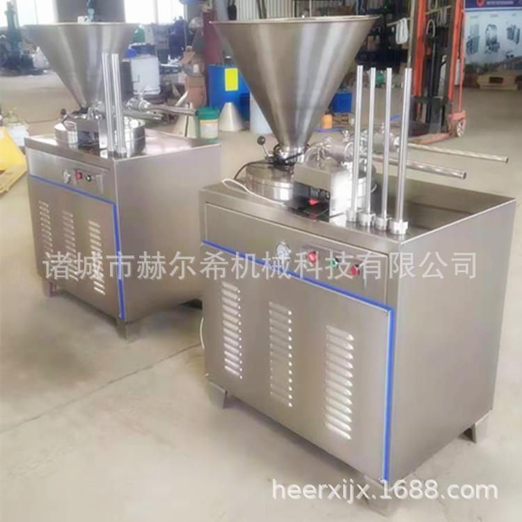 单双管型液压灌肠机搅拌机大肉片肉丝灌肠机红肠加工设备厂家