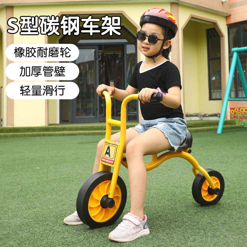 供应儿童三轮车幼儿园宝宝脚蹬车防侧翻单人骑车可骑可推
