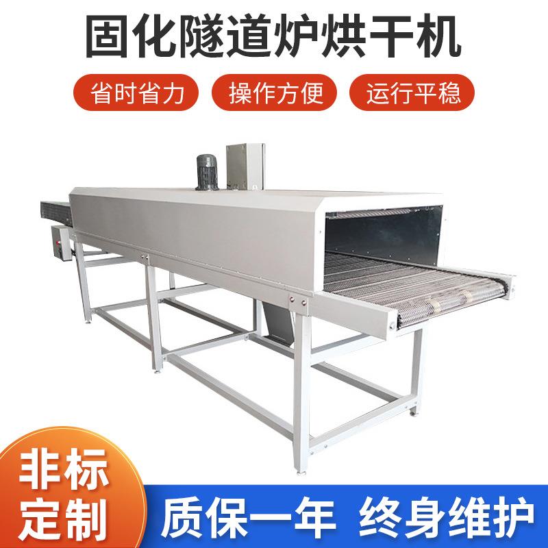 固化隧道炉烘干机可调不锈钢网带高温电动式无气喷涂机自动输送线