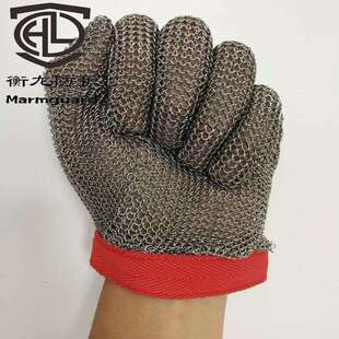 加密钢丝环五指安全手套 电锯屠宰场工作人员用