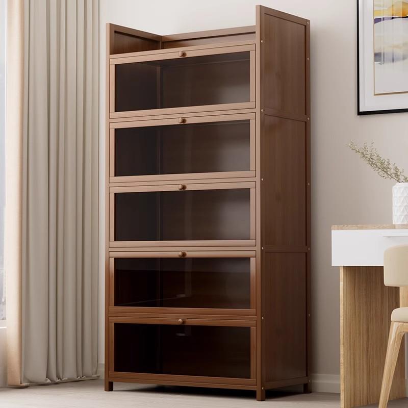 书架书柜防尘落地置物架家用儿童学生带门收纳多层简易客厅储物架