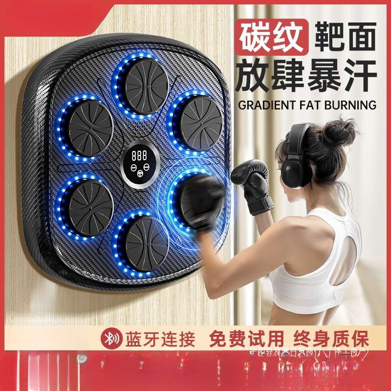 智能音乐拳击机家用成人墙靶儿童打击反应室内电子靶散打训练器材