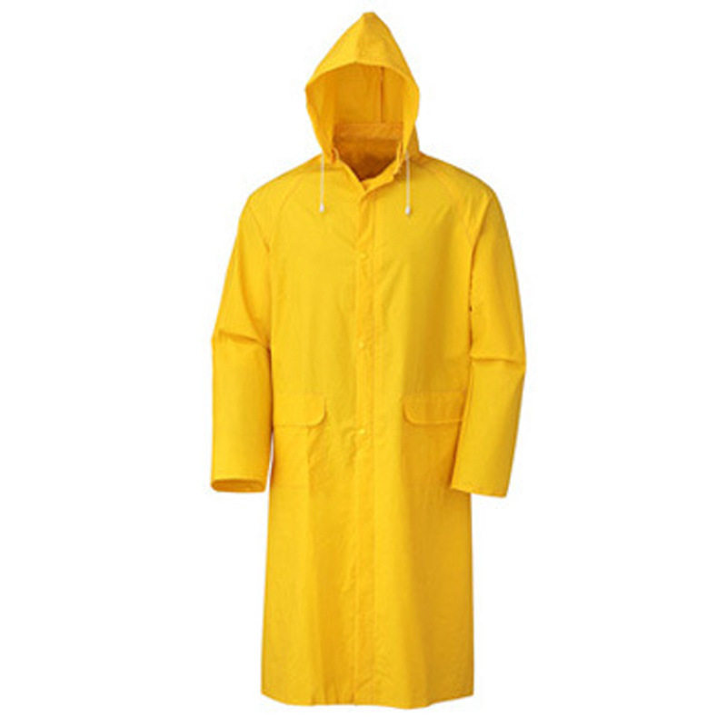 带帽雨衣大衣 涤纶加PVC涂层 新型船用雨衣 RAIN COATS 190422