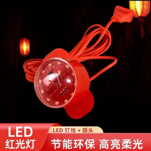 【插电LED灯一对装】插电新年灯笼伴侣灯笼配套灯带2米长线
