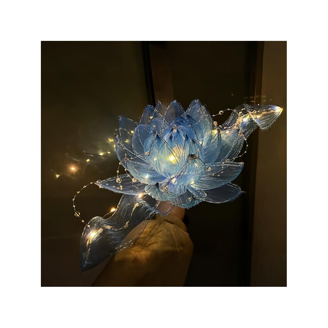 悬浮莲花灯手工diy材料包手提发光灯笼cos汉服拍摄道具送朋友礼物