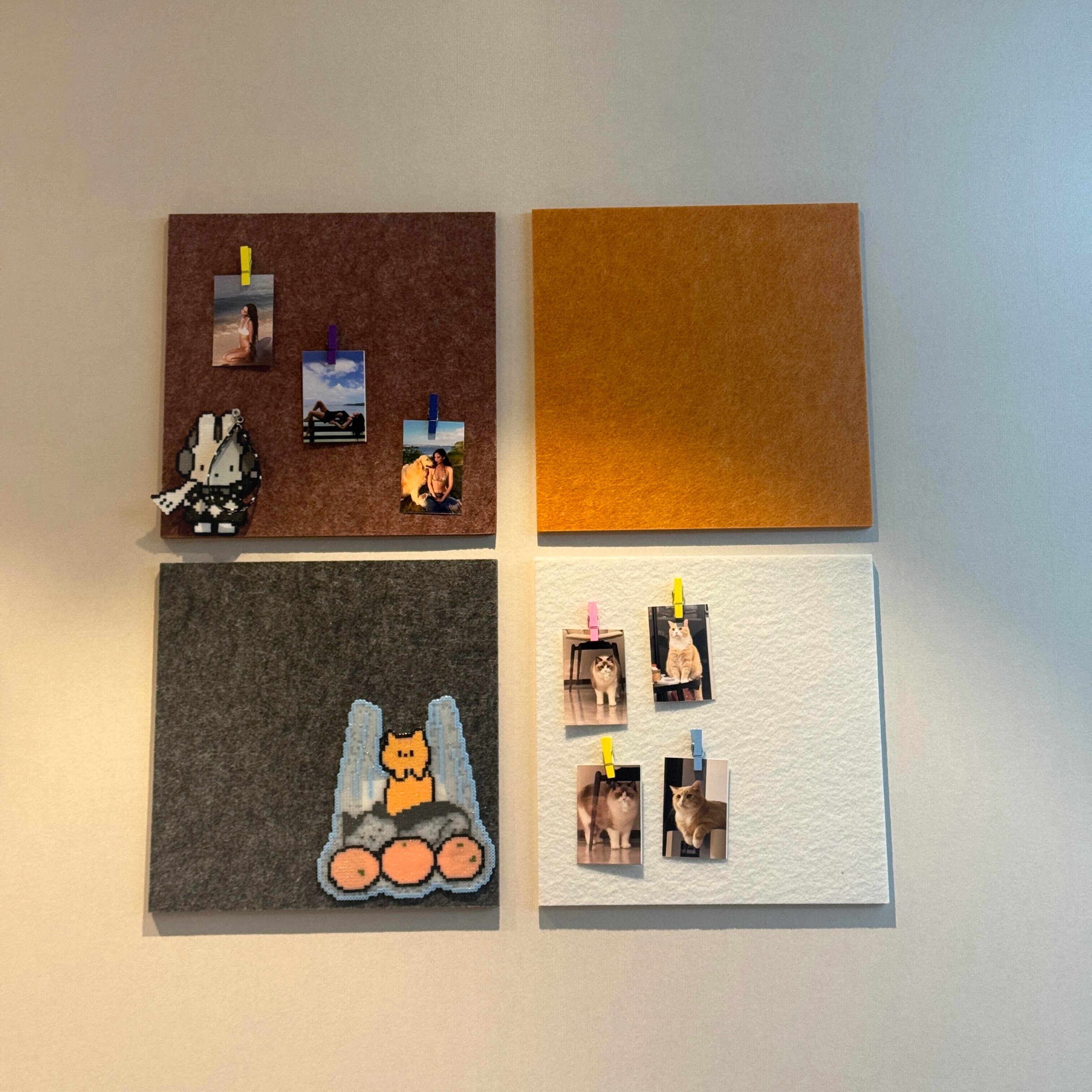 【新家的100个快递】多巴胺毛毡板照片墙家用玄关客厅墙面装饰画