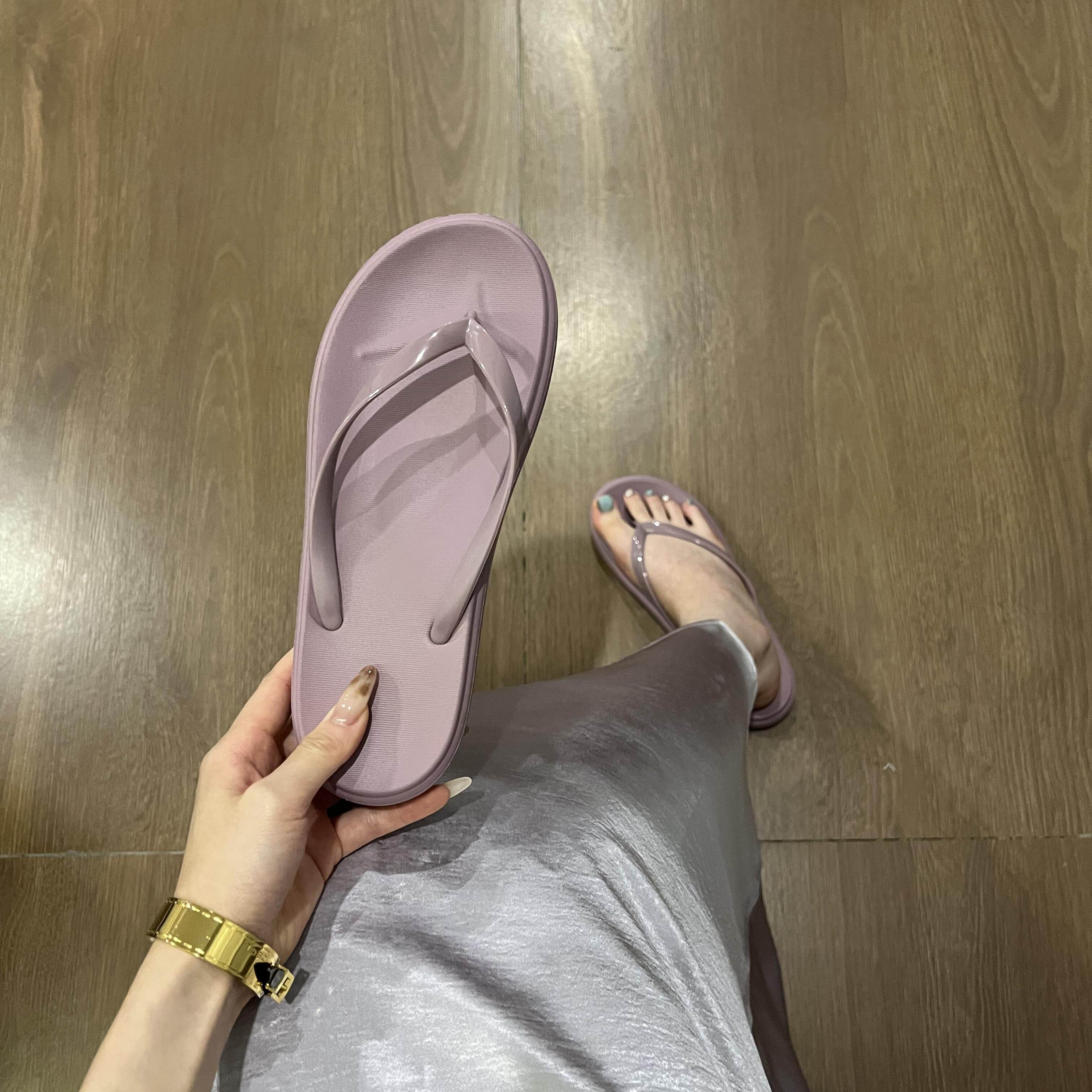 绝美人字拖女夏外穿厚底夹脚海边沙滩增高防滑eva凉拖鞋2026新款