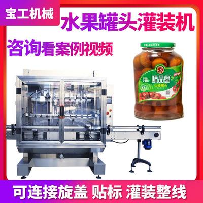 加工定制水果罐头灌装机 全自动双头山楂罐头灌装机 酸黄瓜罐装机