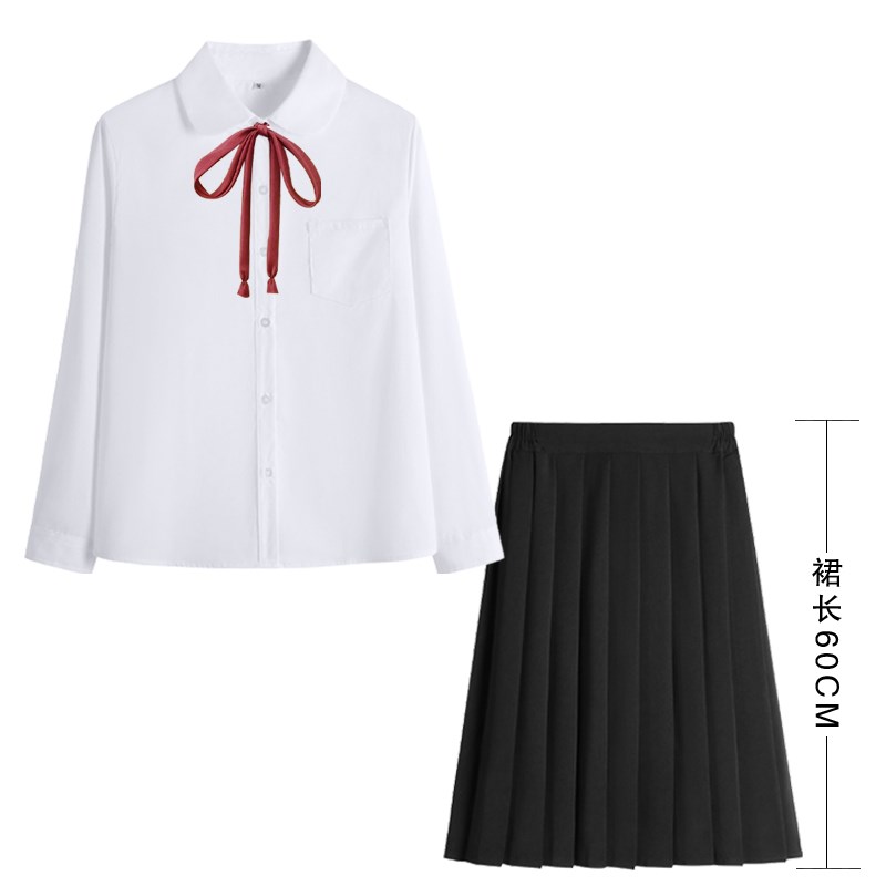 现货鞠婧祎同款jk制服班服夏季短袖白学院风高中学生毕业校服套装