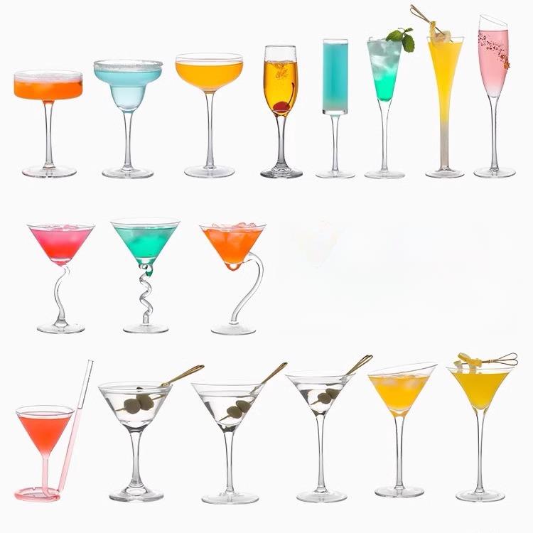 创意玻璃鸡尾酒杯高脚香槟杯个性酒吧杯子玛格丽特马天尼杯高脚杯