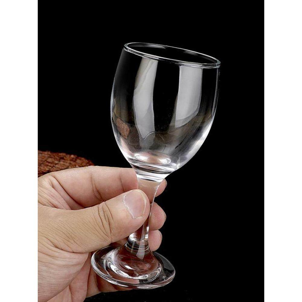 红酒杯酒杯小号加厚玻璃洋酒杯商用二两高脚白酒杯家用酒店套装