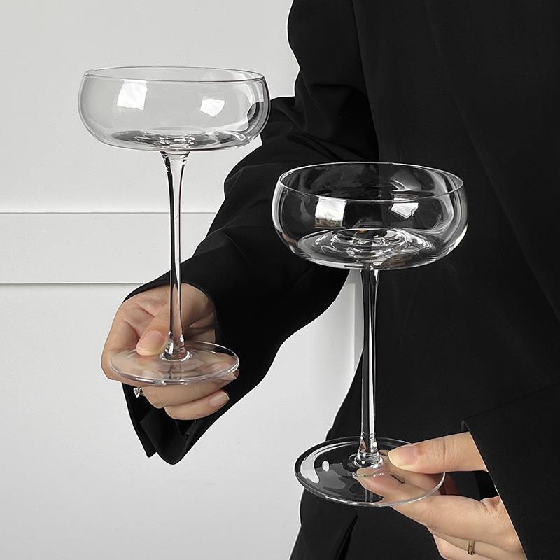 玻璃家用圆肚甜品高脚杯冰淇淋冷饮葡萄酒香槟鸡尾酒杯果酒杯