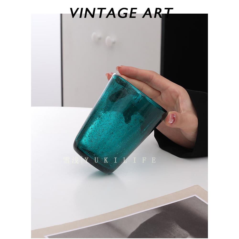 {春水绿波杯 小船轻舫好追游}中古杯vintage日式侘寂杯子酒杯茶杯