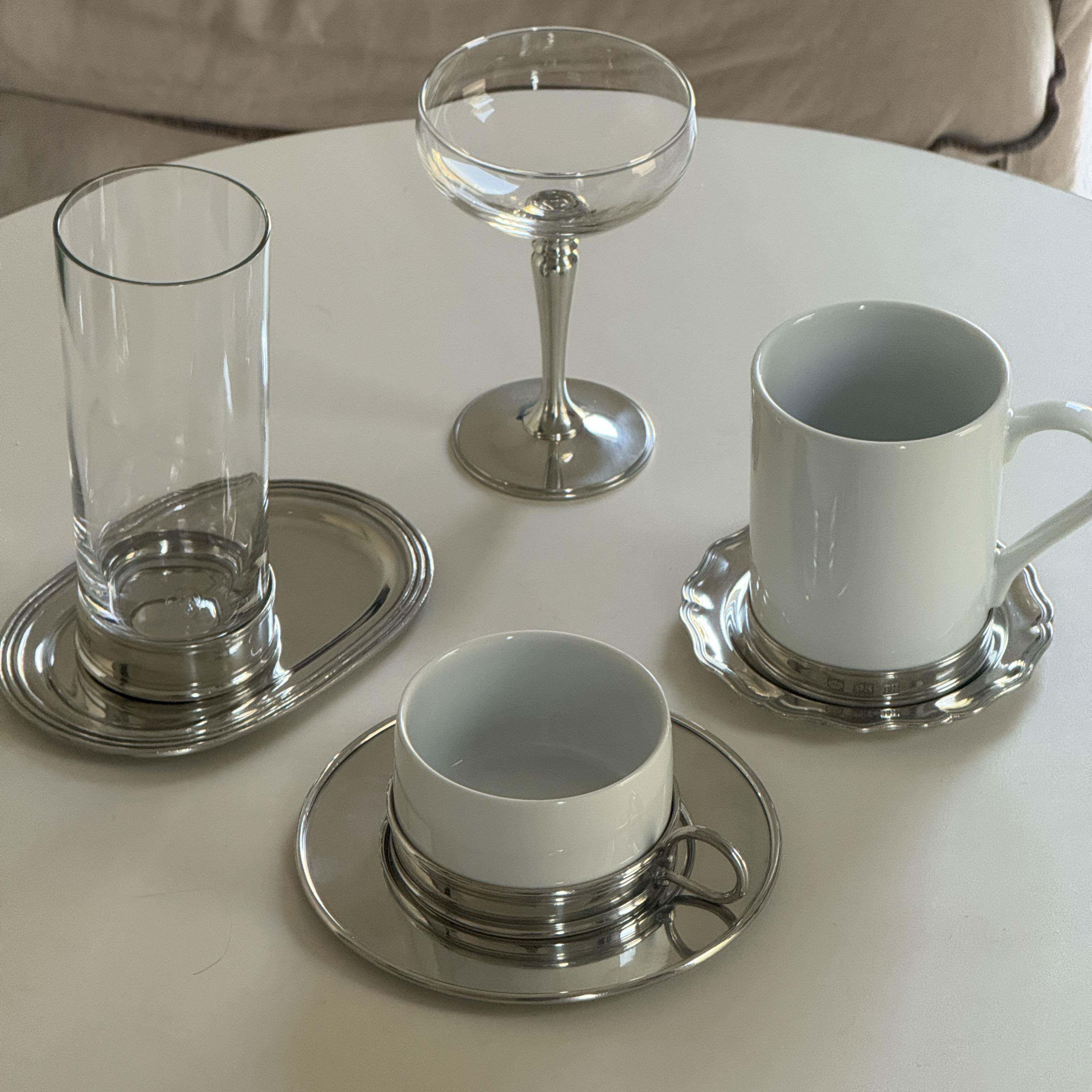 泰国正品 Royal Pewter锡制玻璃酒杯玻璃碗高脚杯香槟杯葡萄酒杯