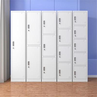 单门员工储物柜办公铁皮柜带锁鞋柜健身房浴室钢制简易多门更衣柜