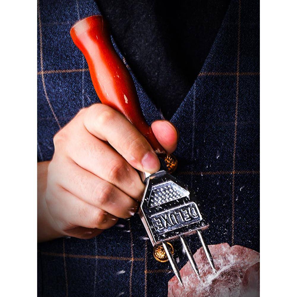 调酒师冰锥 三头锥调酒碎冰工具威士忌冰球 三叉戟酒吧破冰凿冰器