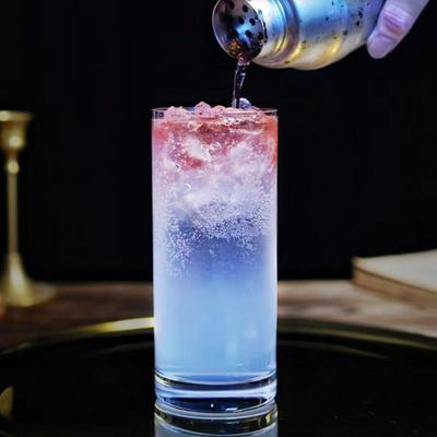 日式柯林杯轻薄酒吧直身杯长饮玻璃杯调酒杯海波长岛冰茶鸡尾酒杯