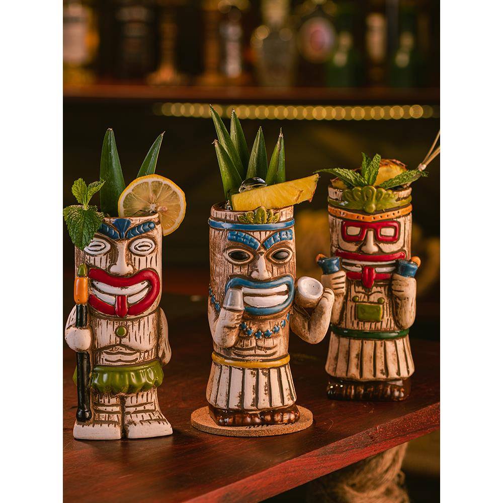 热带风情夏威夷提基杯tiki杯创意鸡尾酒杯磨砂陶瓷僵尸杯酒吧酒杯