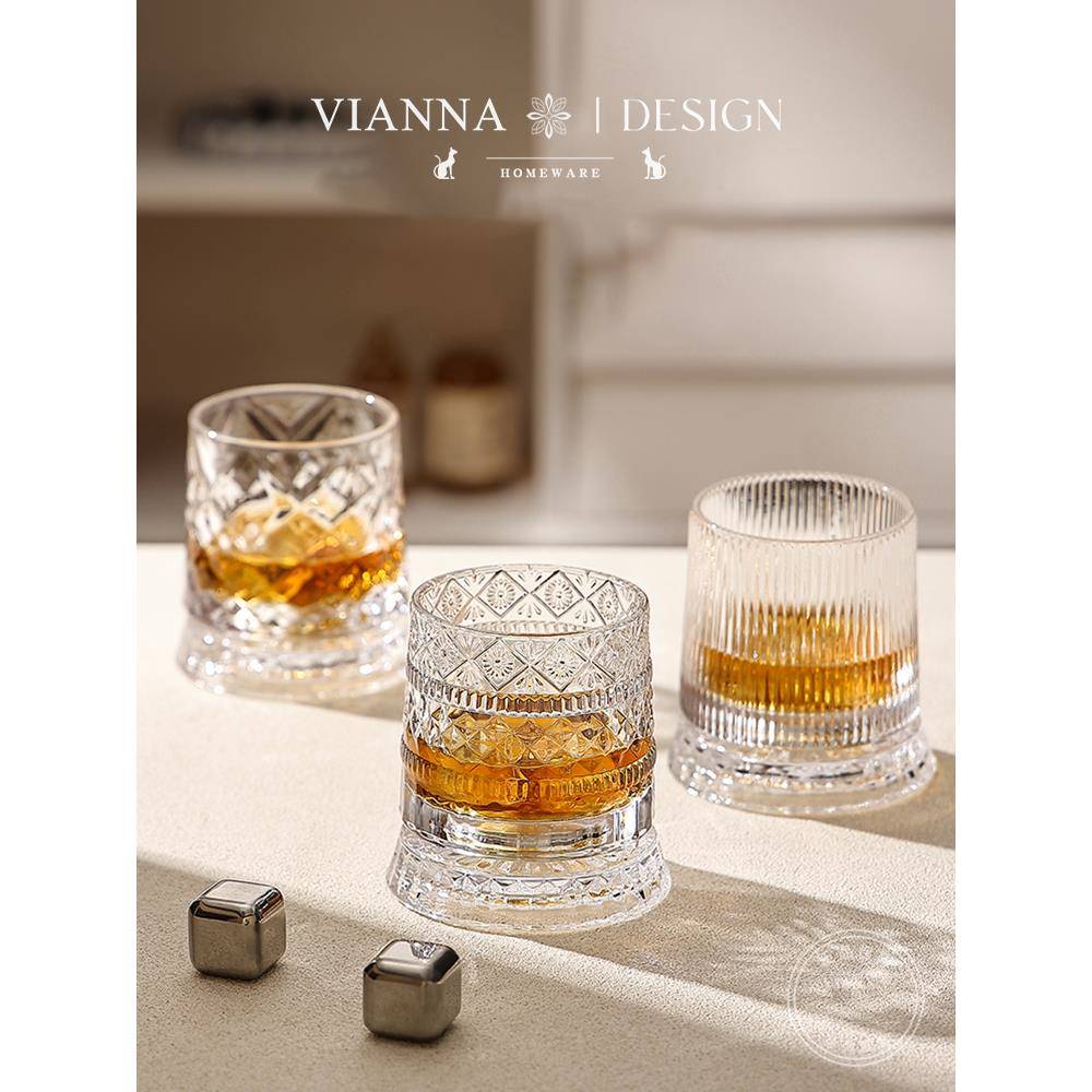 维安娜·星钻·莎木高端威士忌酒杯，旋转酒杯，啤酒酒杯，烈酒酒