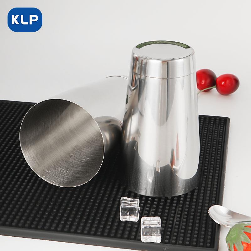 KLP304不锈钢调酒器波士顿银色常规带底摇酒壶酒吧学徒专业