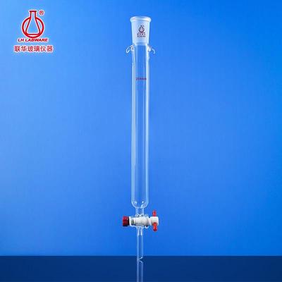 小玻璃层析柱四氟活塞无砂芯磨口色谱柱直径17/22/26/30mmLH-265