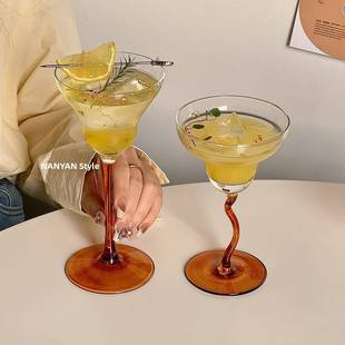 采购产品覆古小众高脚杯，高端微醺特别玛格丽塔杯，起泡香槟鸡尾