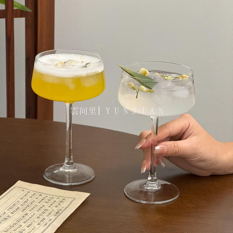 日式木村高脚杯塔杯鸡尾酒杯马天尼杯果酒杯女士特调杯微醺酒杯子