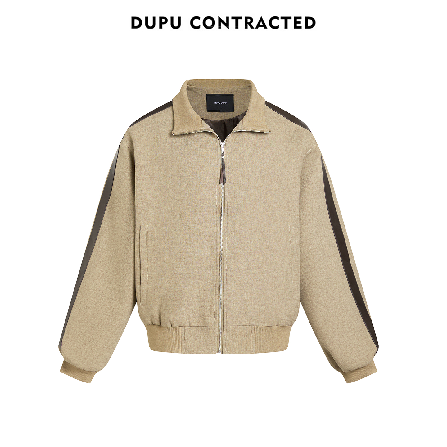 DUPU混纺面料廓形休闲立领夹克