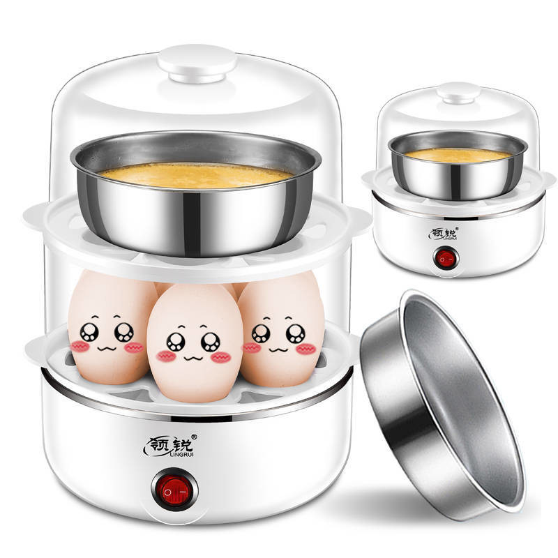 领锐 不锈钢双层煮蛋器自动断电迷你蒸蛋器家/其他 XB-EC06