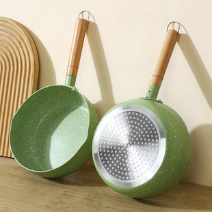 牛油果绿雪平锅奶锅不粘锅一人食用小锅单人二人用煮面煮泡面