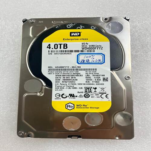 西数金标4TB WD4000FYYZ~询价