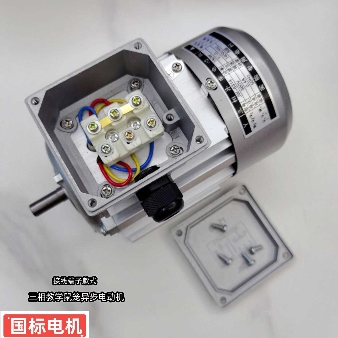 三相鼠笼异步电动机电机 JW6314 380V变频器用接线端子款教学