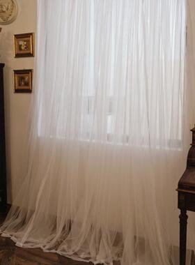 门纱帘磁性防蚊网纱打孔透光装饰遮光白色隔断魔术贴镂空半帘