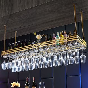 红酒杯架子轻奢高档创意酒杯架悬挂倒挂红酒架家用铁艺高脚杯挂架