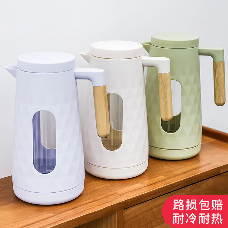 冷水壶玻璃家用凉白开水杯果汁壶耐高温大容量冰箱泡茶壶2L储