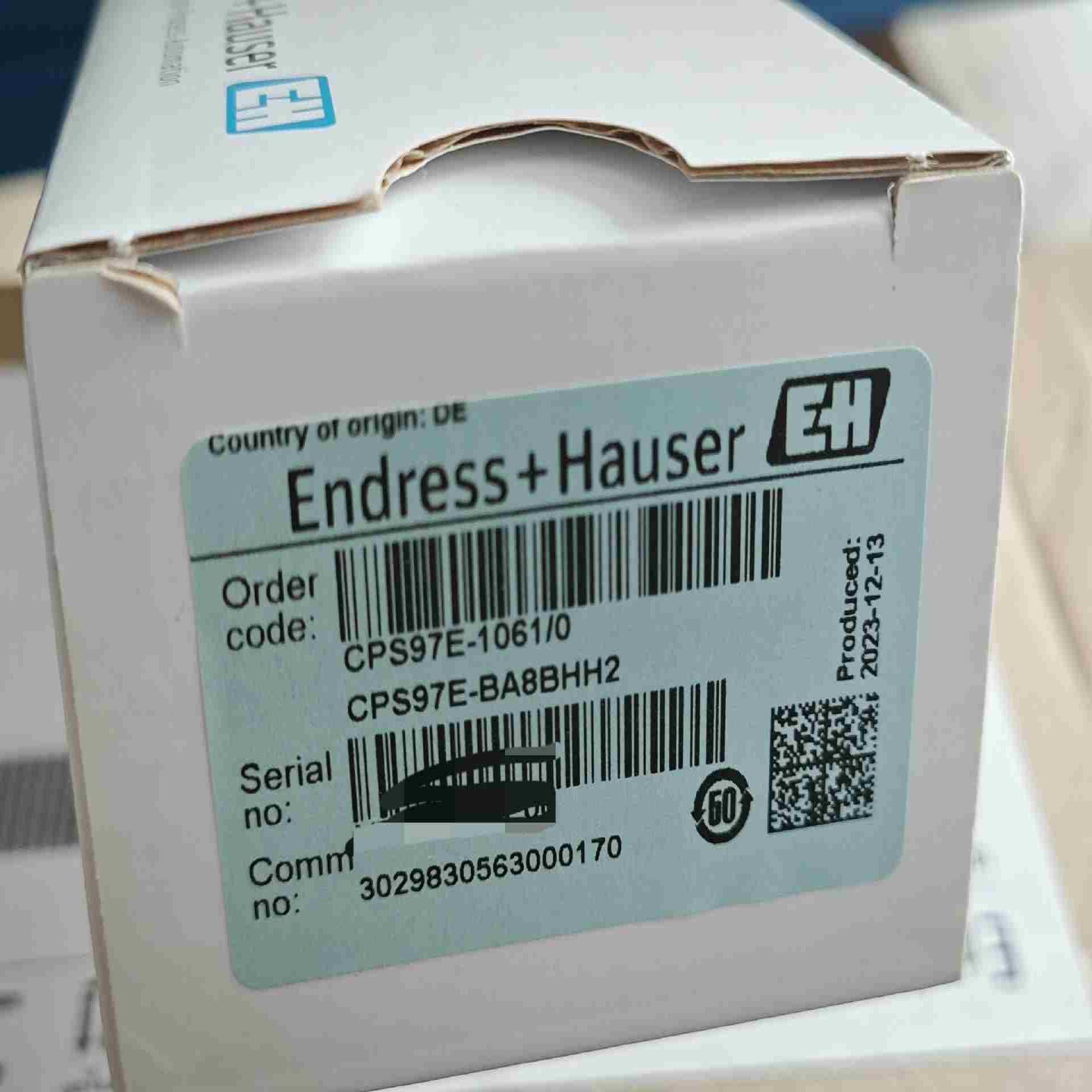 E+H 数字式ISFET塑料pH电极 CPS97E-BA8B（gg设备）
