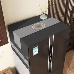 冰箱顶防尘垫新中式防尘罩盖布家用单双开门冰箱顶部盖巾家用滚筒