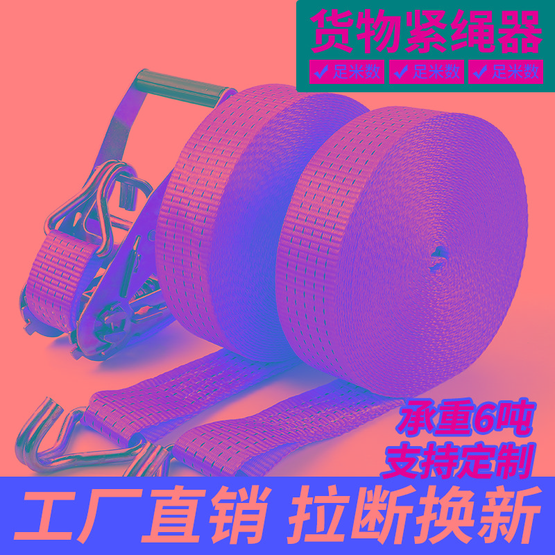 货车捆绑带紧绳器紧固收紧固定扁帮绷带拉紧器邦绳子棘轮车用加厚